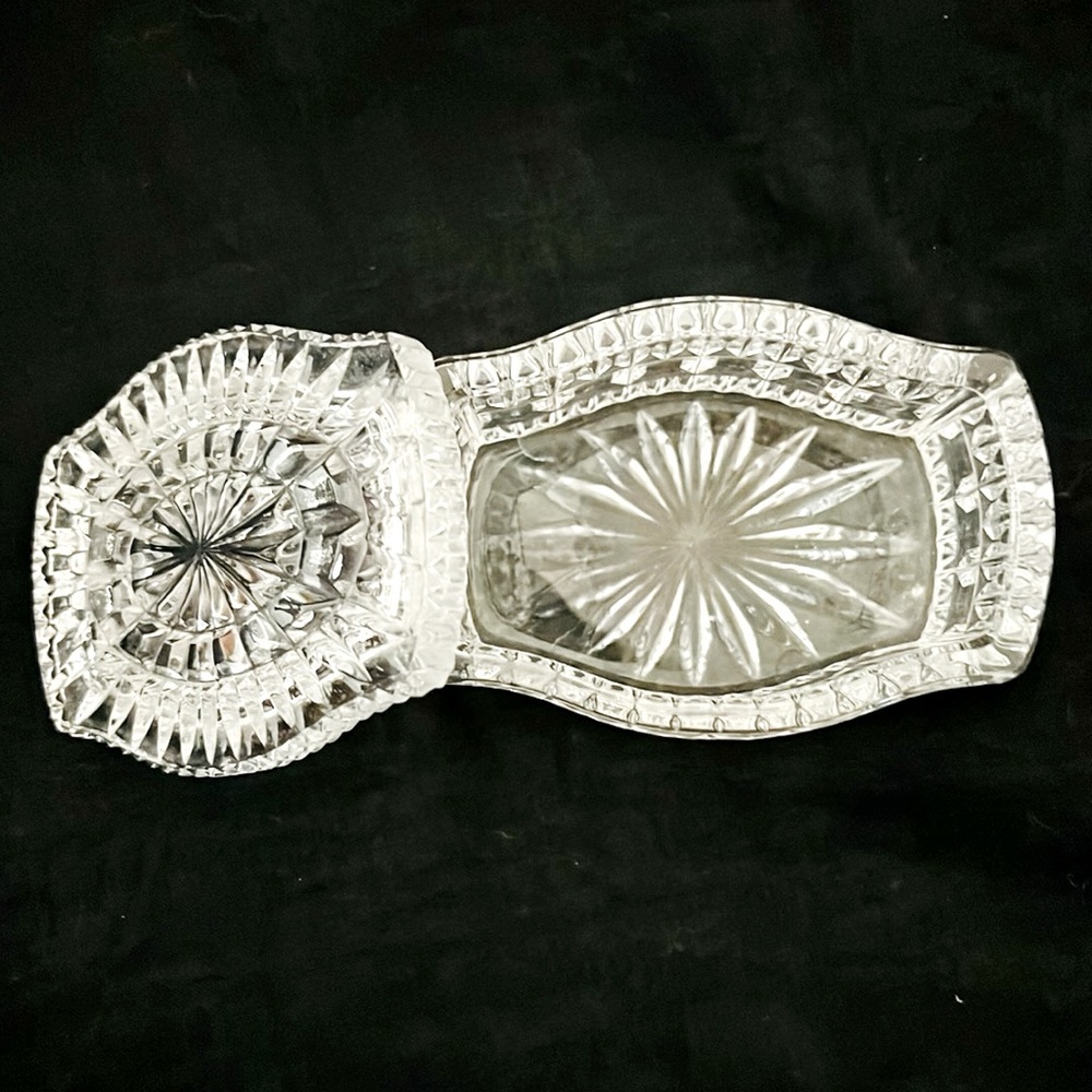 Crystal Trinket Box~With Lid / Vintage - Picture 5 of 9